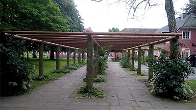 Sanierung der Rosenpergola am Schloss Oberhausen